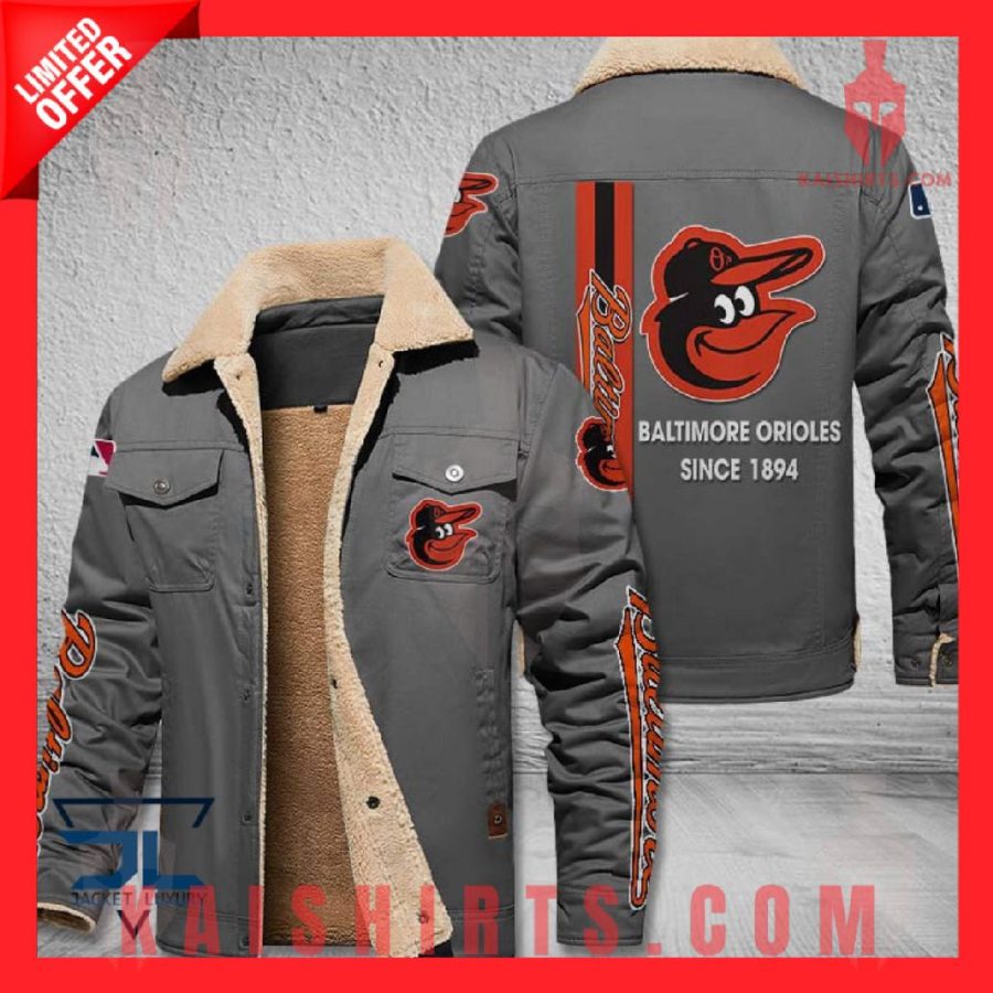 Baltimore Orioles MLB Shearling Jacket's Product Pictures - Kaishirts.com