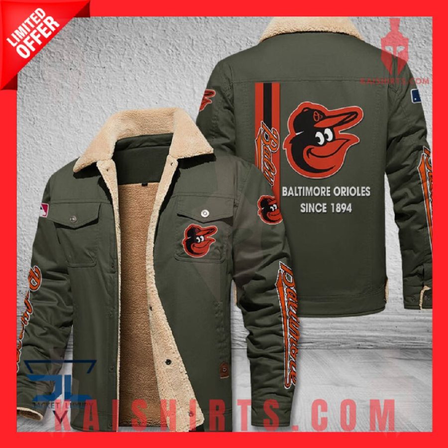 Baltimore Orioles MLB Shearling Jacket's Product Pictures - Kaishirts.com