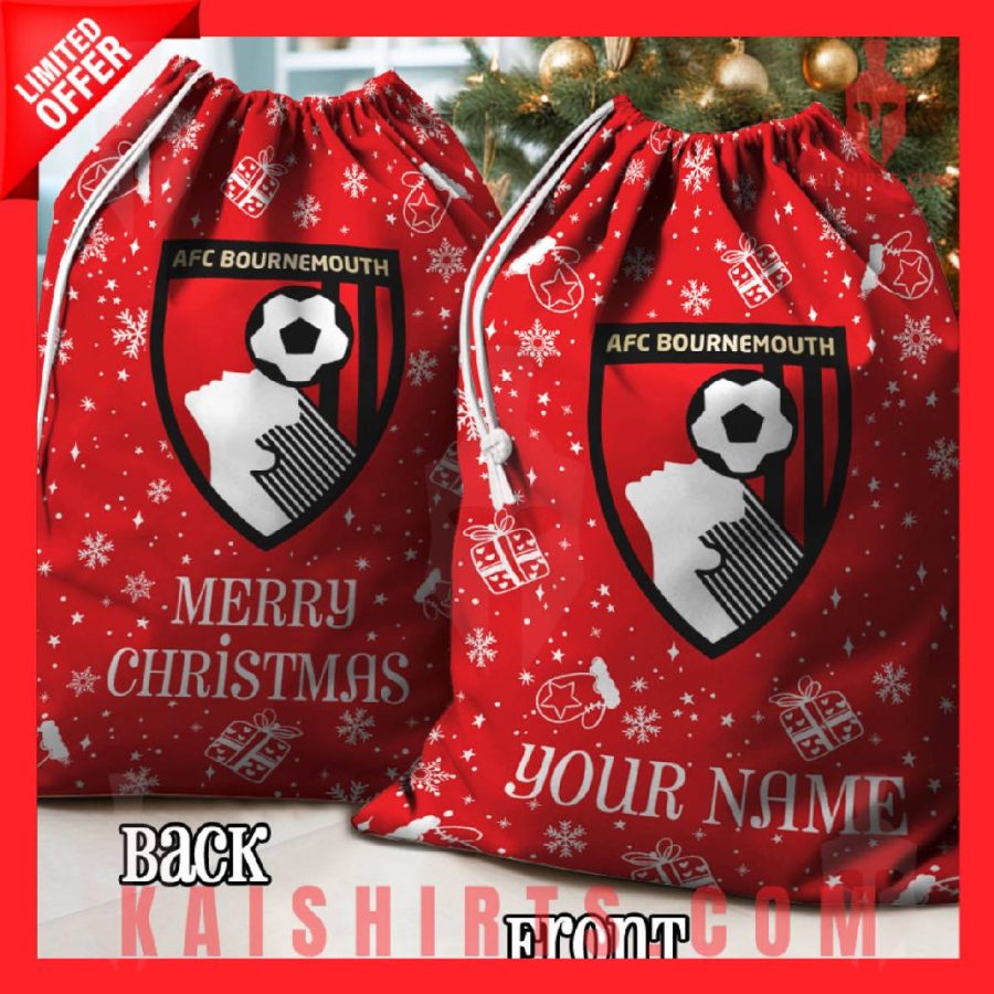 Bournemouth EPL Personalized Christmas Backpack Sack's Product Pictures - Kaishirts.com