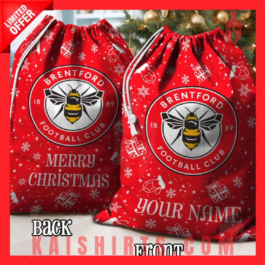 Brentford EPL Personalized Christmas Backpack Sack's Product Pictures - Kaishirts.com