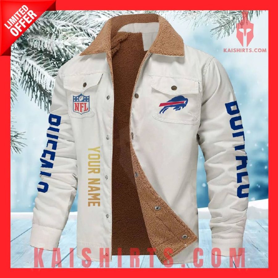 Buffalo Bills NFL Fleece Leather Jacket's Product Pictures - Kaishirts.com