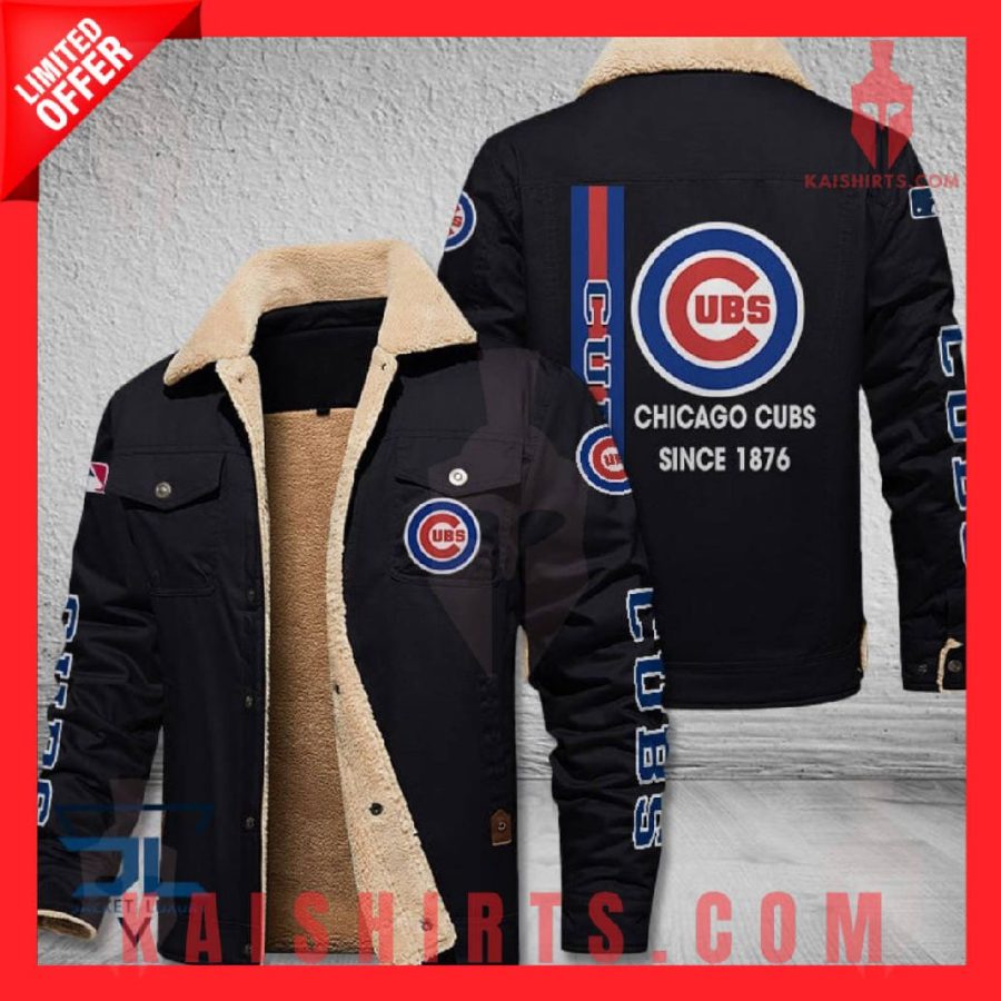 Chicago Cubs MLB Shearling Jacket's Product Pictures - Kaishirts.com