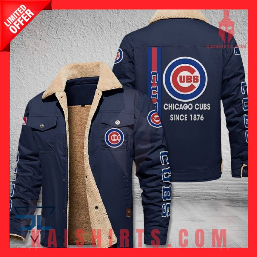 Chicago Cubs MLB Shearling Jacket's Product Pictures - Kaishirts.com
