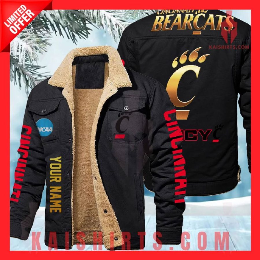 Cincinnati Bearcats NCAA Fleece Leather Jacket's Product Pictures - Kaishirts.com