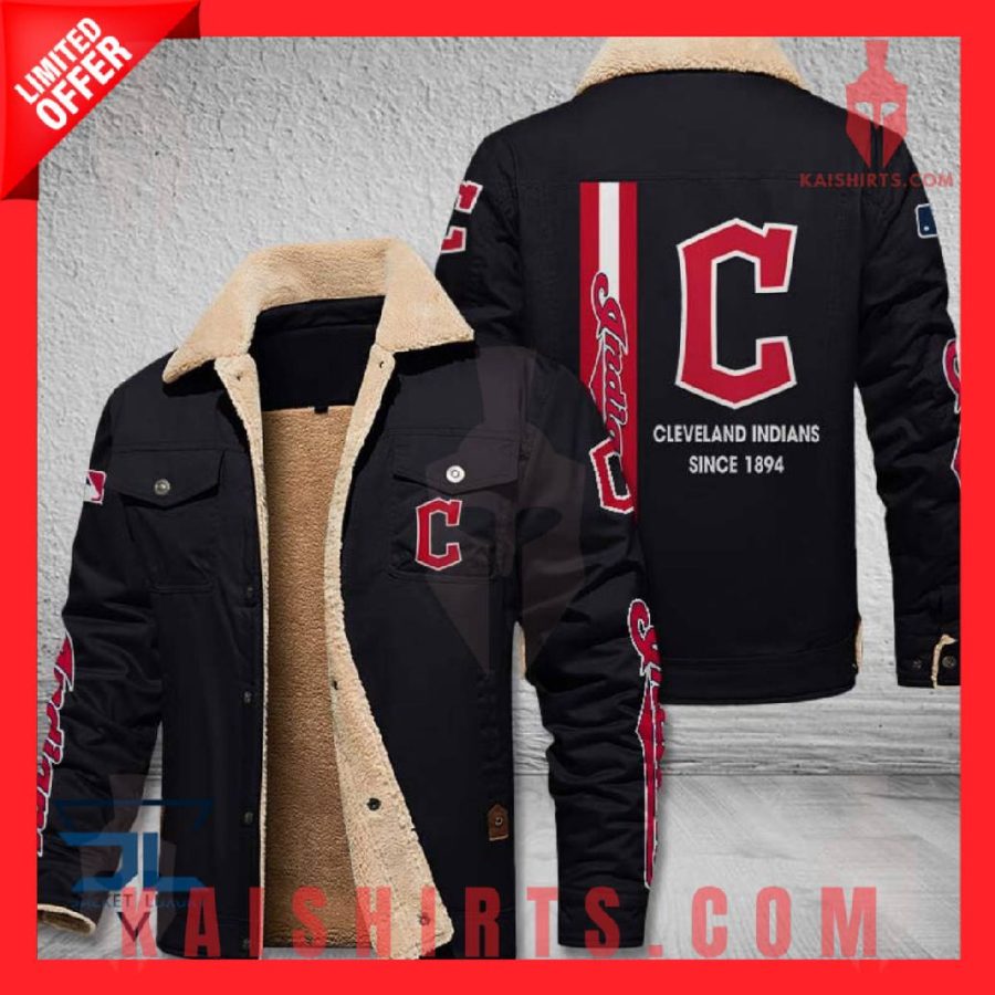 Cleveland Indians MLB Shearling Jacket's Product Pictures - Kaishirts.com