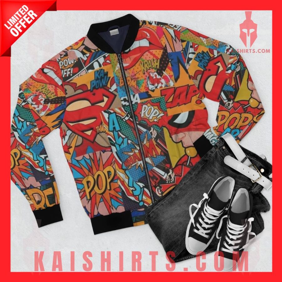 Comic POP Spiderman Bomber Jacket's Product Pictures - Kaishirts.com