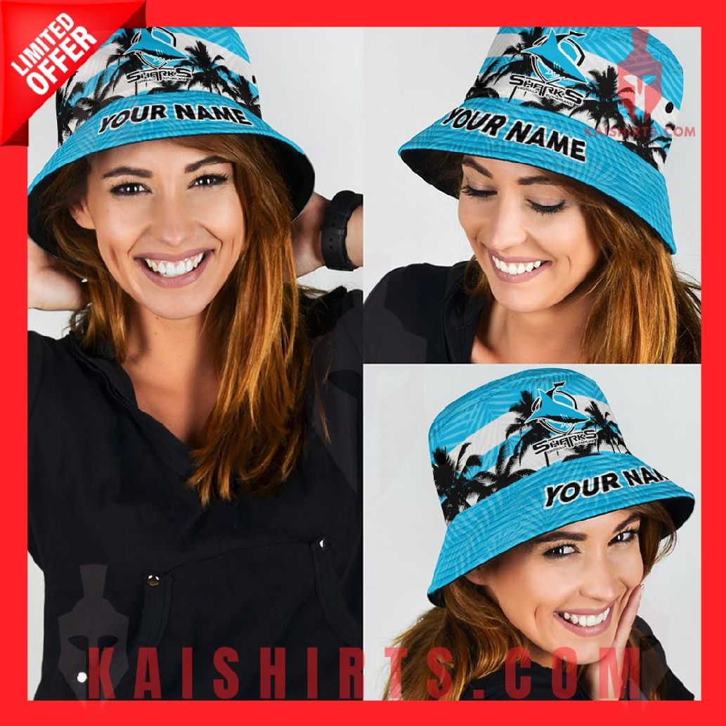 Cronulla Sutherland Sharks Personalized NRL Bucket Hat's Product Pictures - Kaishirts.com