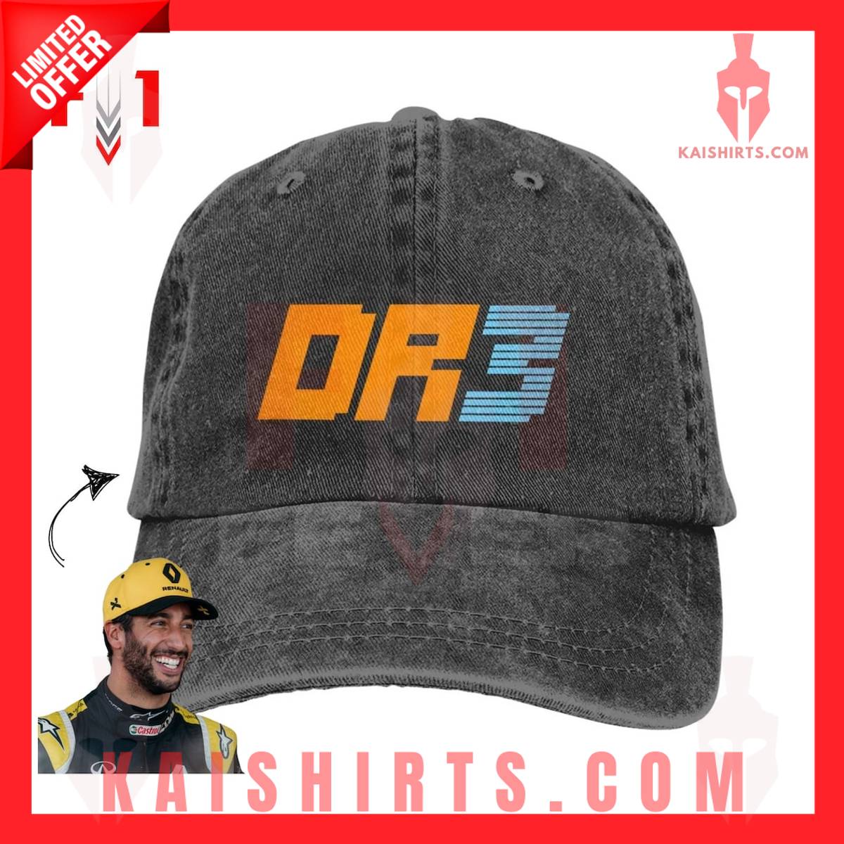 Daniel Ricciardo DR3 Baseball Cap's Product Pictures - Kaishirts.com
