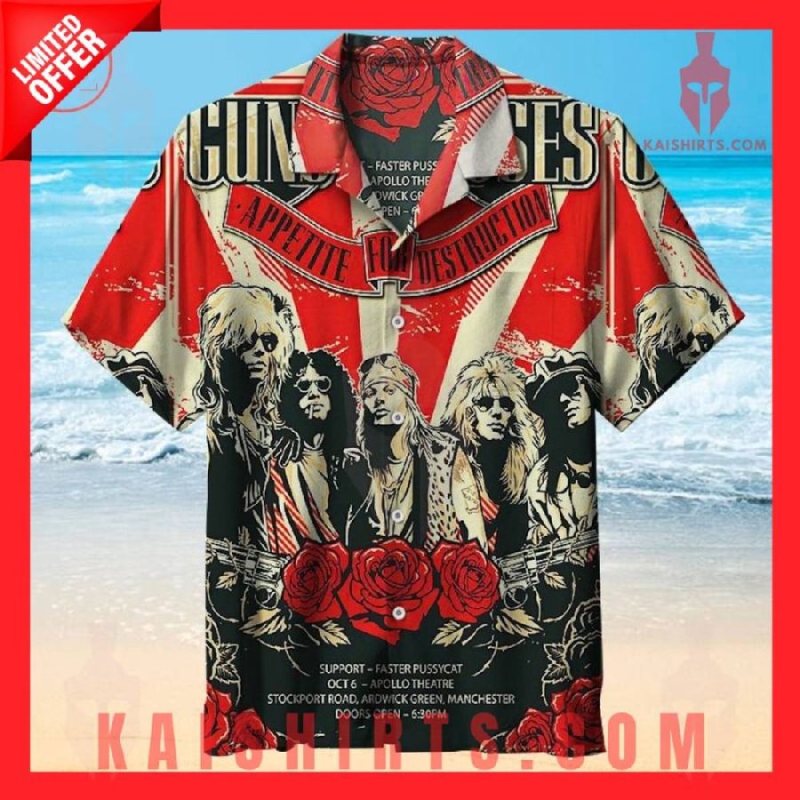 Guns N' Roses Hawaiian Shirt's Product Pictures - Kaishirts.com