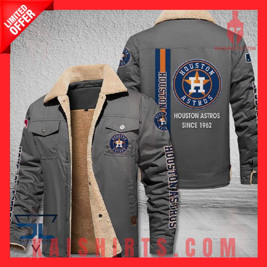 Houston Astros MLB Shearling Jacket's Product Pictures - Kaishirts.com