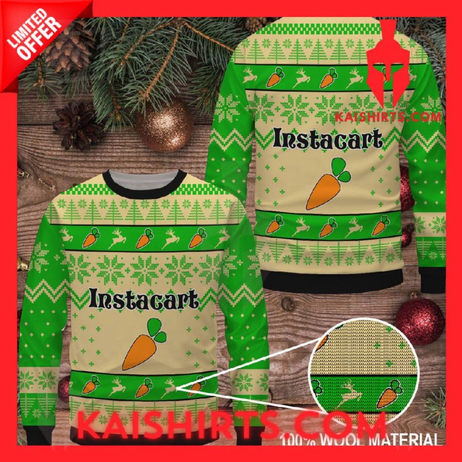 Instacart Ugly Christmas Sweater's Product Pictures - Kaishirts.com