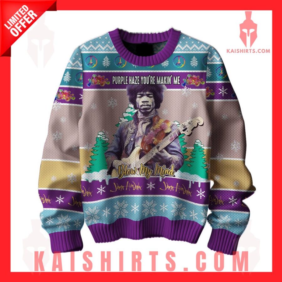 Jimmy Hendrix Christmas Sweater's Product Pictures - Kaishirts.com