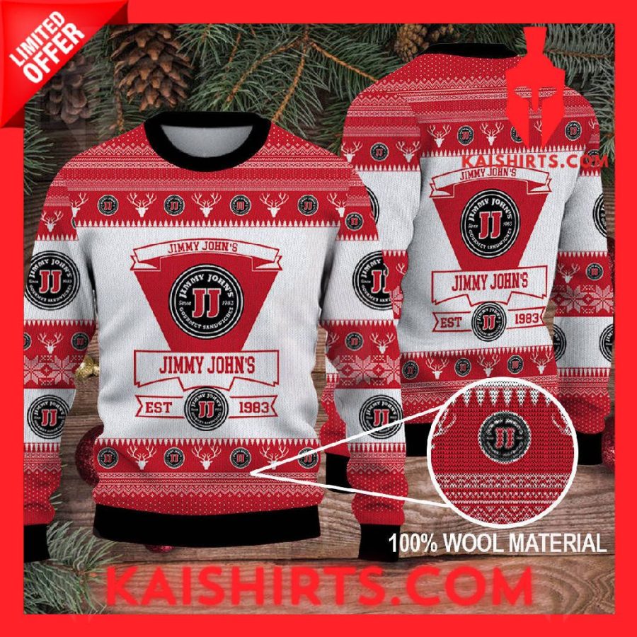 Jimmy Johns Ugly Christmas Sweater's Product Pictures - Kaishirts.com