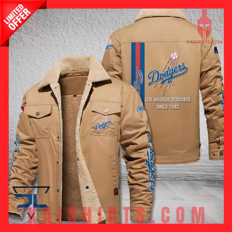Los Angeles Dodgers MLB Shearling Jacket's Product Pictures - Kaishirts.com