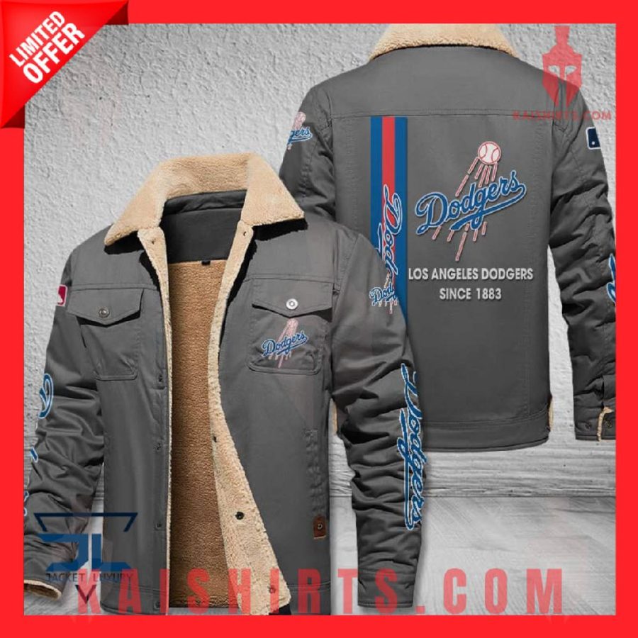 Los Angeles Dodgers MLB Shearling Jacket's Product Pictures - Kaishirts.com