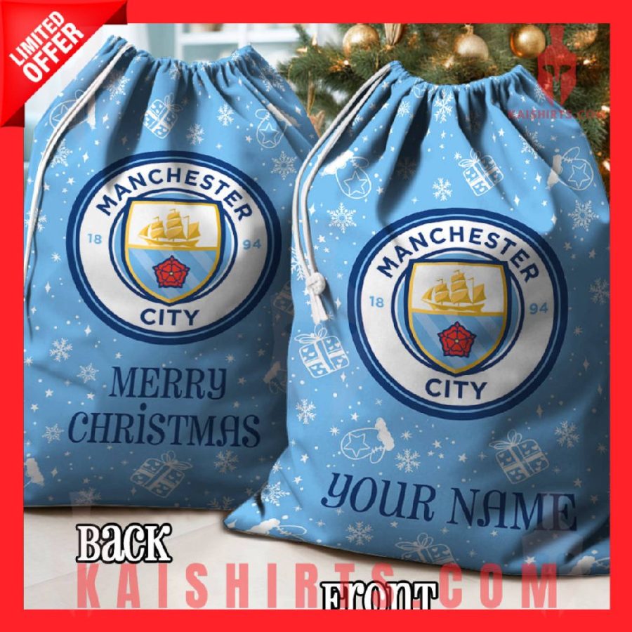 Manchester City EPL Personalized Christmas Backpack Sack's Product Pictures - Kaishirts.com