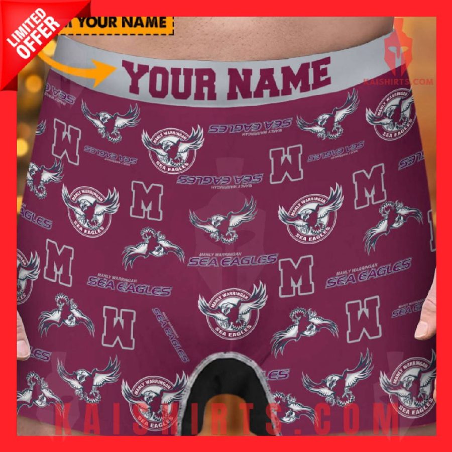 Manly Warringah Sea Eagles NRL New Personalized Boxers Shorts's Product Pictures - Kaishirts.com