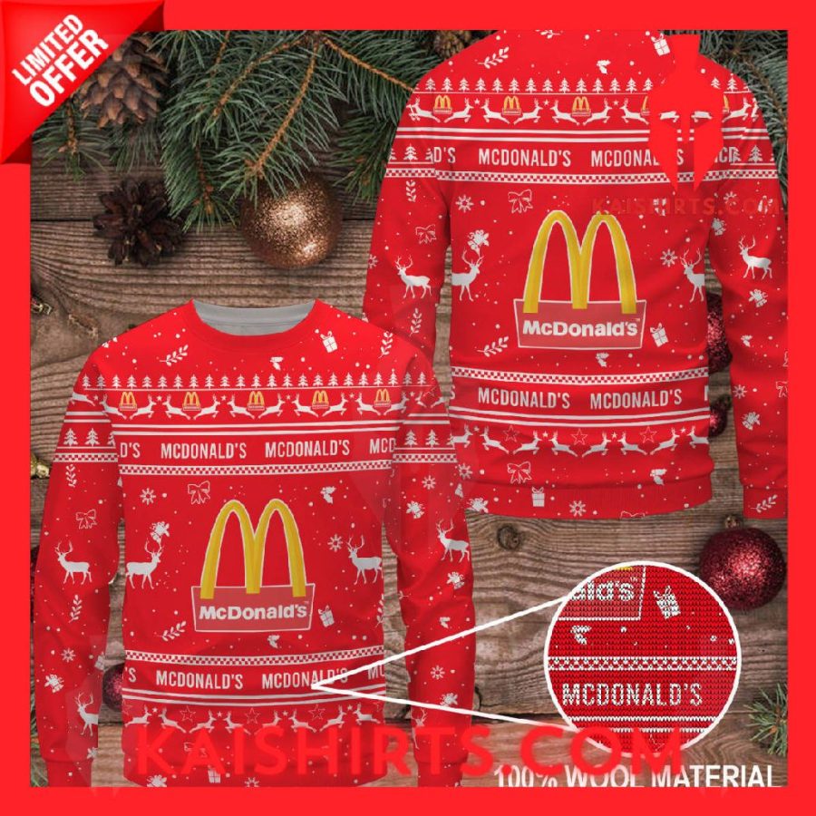 Mcdonalds Ugly Christmas Sweater's Product Pictures - Kaishirts.com