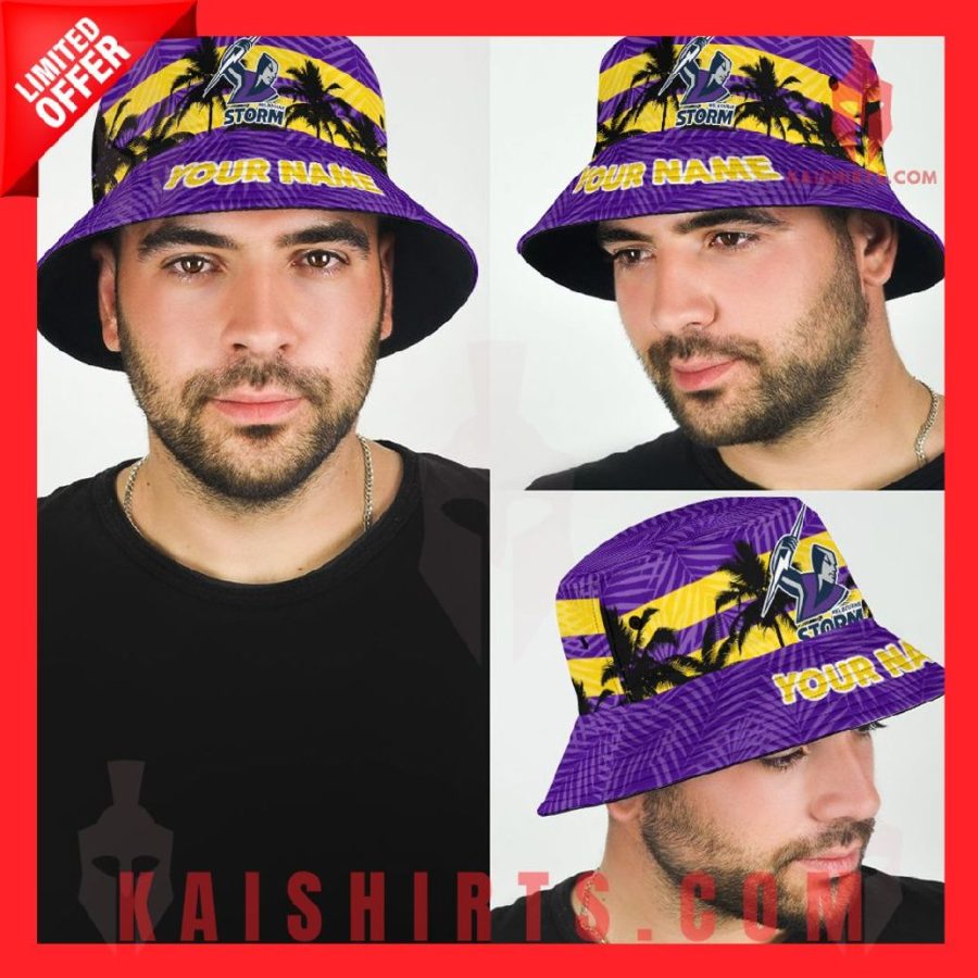 Melbourne Storm Personalized NRL Bucket Hat's Product Pictures - Kaishirts.com