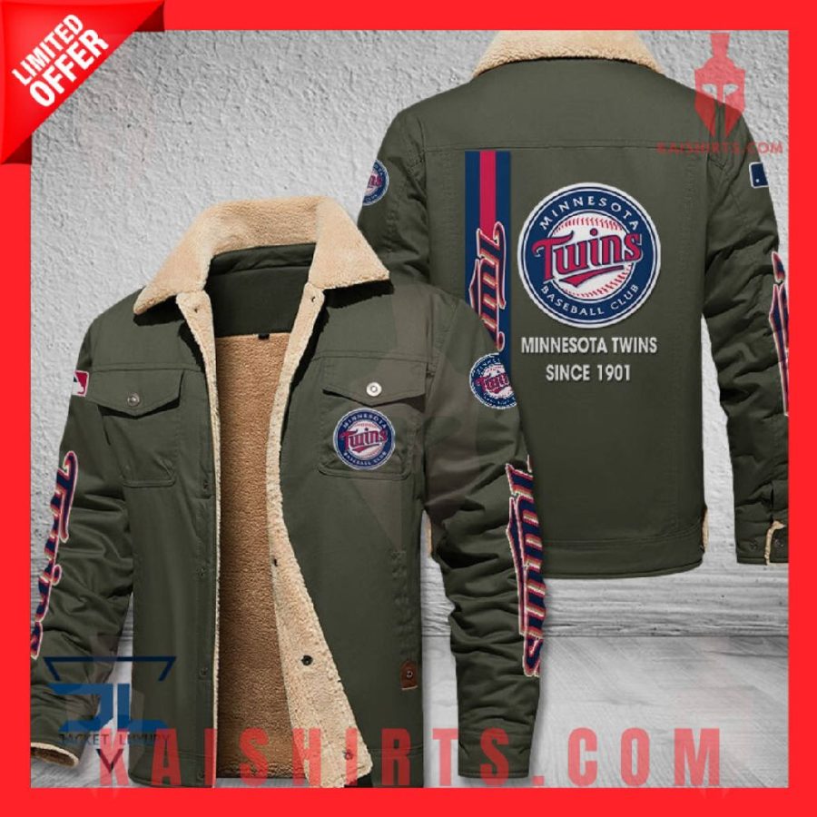 Minnesota Twins MLB Shearling Jacket's Product Pictures - Kaishirts.com
