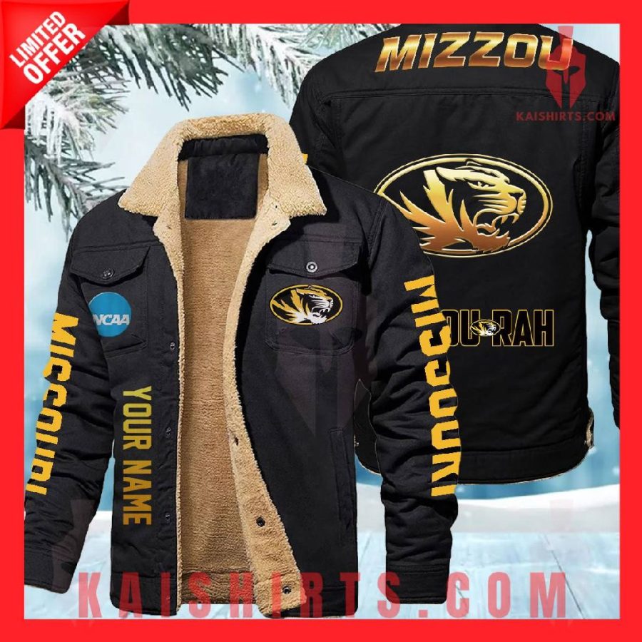 Missouri Tigers NCAA Fleece Leather Jacket's Product Pictures - Kaishirts.com