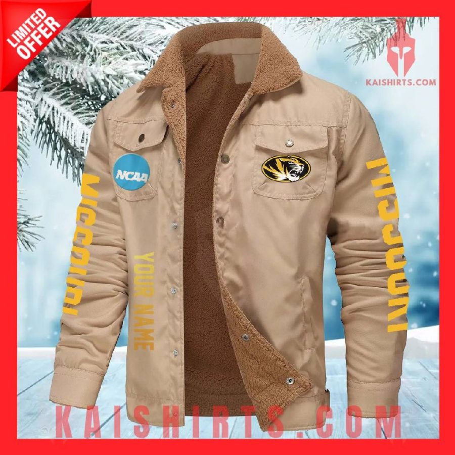 Missouri Tigers NCAA Fleece Leather Jacket's Product Pictures - Kaishirts.com