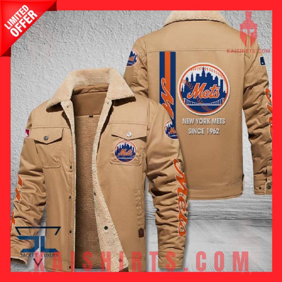 New York Mets MLB Shearling Jacket's Product Pictures - Kaishirts.com