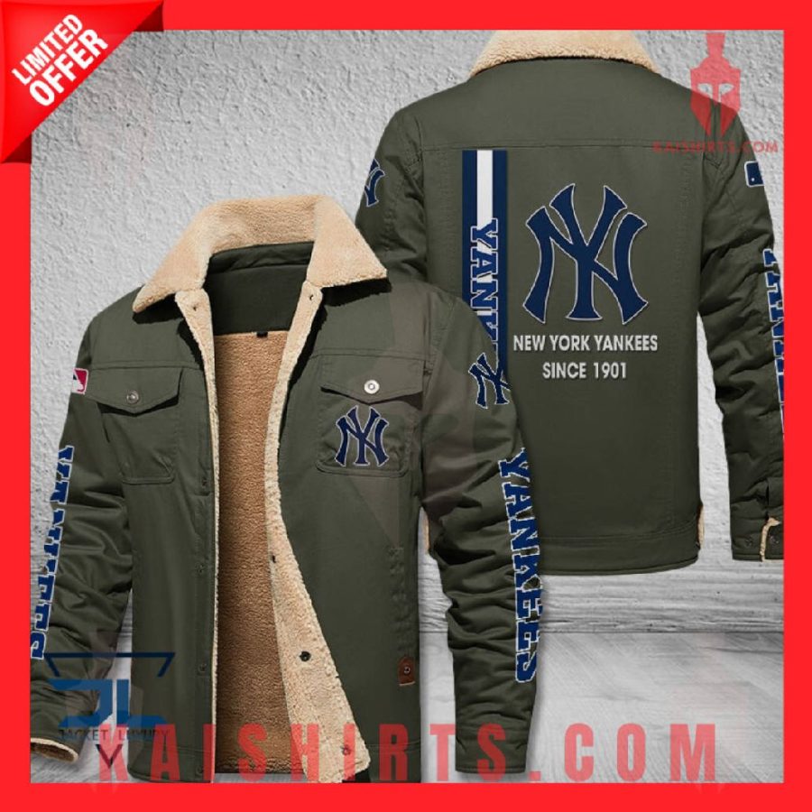 New York Yankees MLB Shearling Jacket's Product Pictures - Kaishirts.com