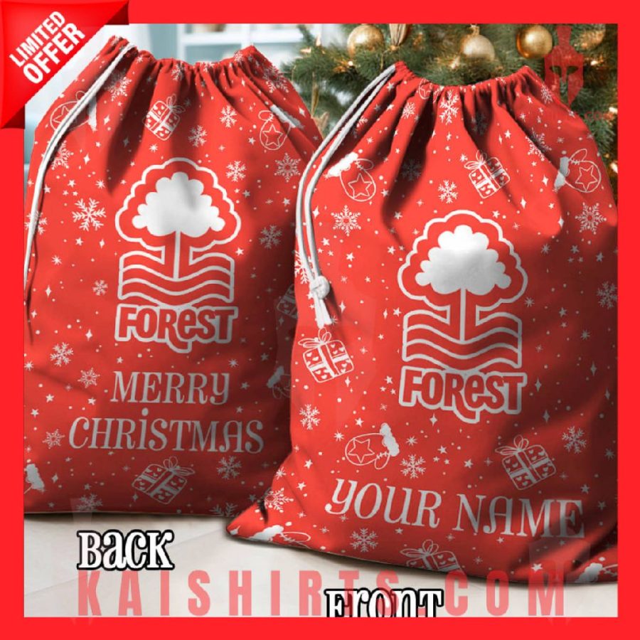 Nottingham Forest EPL Personalized Christmas Backpack Sack's Product Pictures - Kaishirts.com