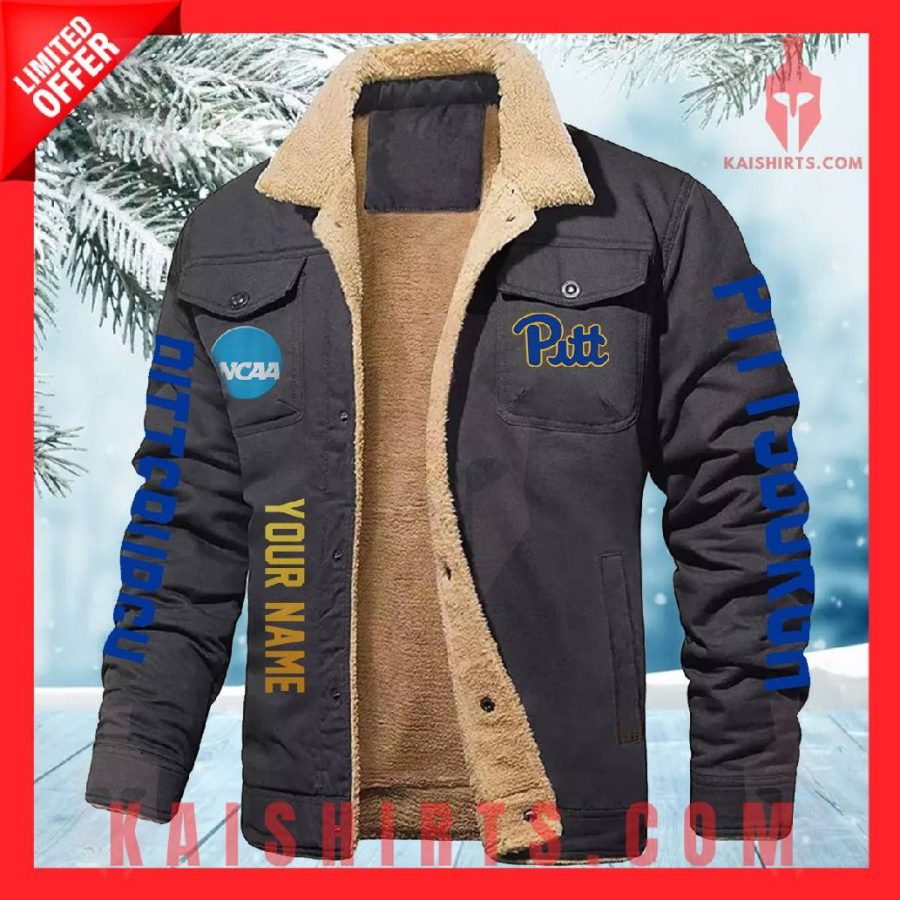 Pittsburgh Panthers NCAA Fleece Leather Jacket's Product Pictures - Kaishirts.com
