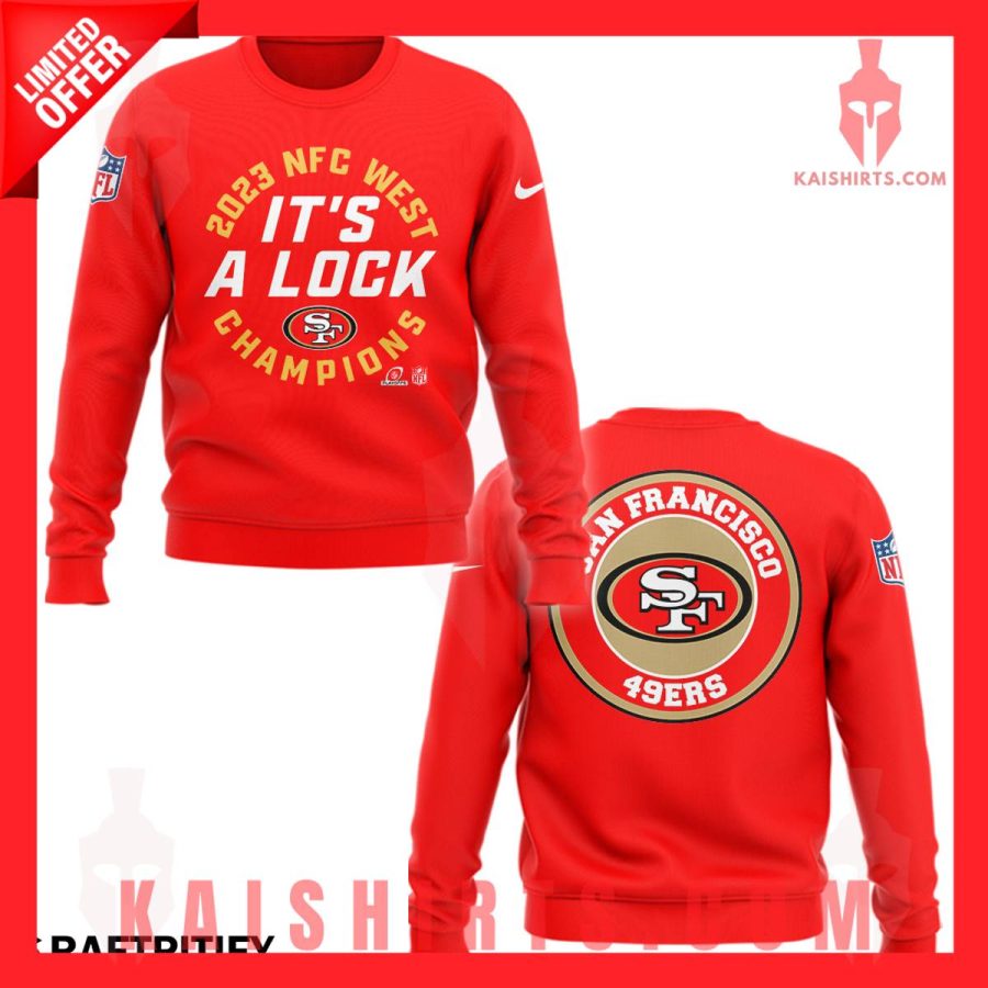SF 49ers It's a Lock 2023 West Division Champions Sweater's Product Pictures - Kaishirts.com