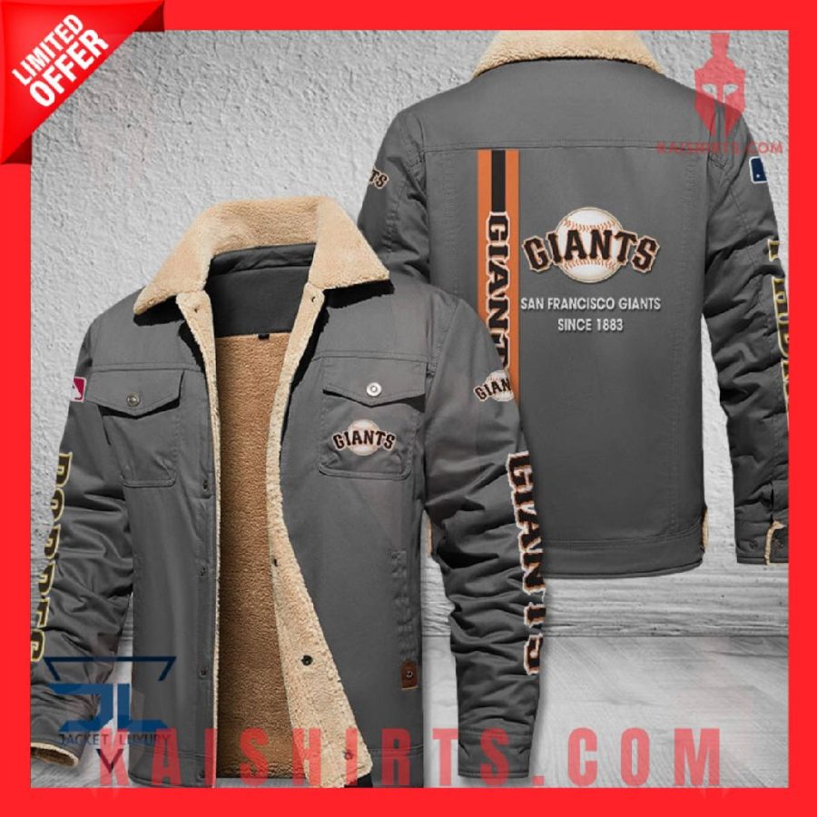 San Francisco Giants MLB Shearling Jacket's Product Pictures - Kaishirts.com