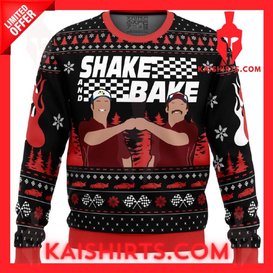 Shake And Bake Talladega Nights Ugly Christmas Sweater's Product Pictures - Kaishirts.com