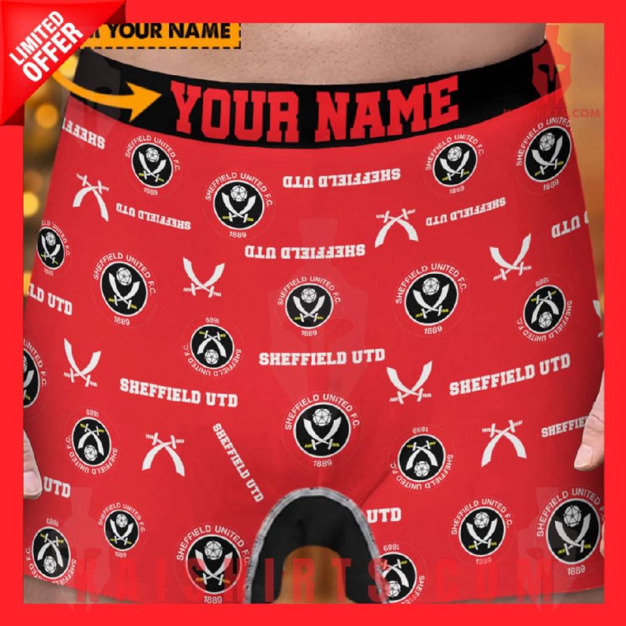 Sheffield United EPL New Personalized Boxers Shorts's Product Pictures - Kaishirts.com