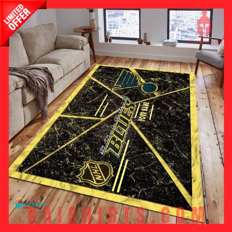 St Louis Blues Gold Rug Carpet's Product Pictures - Kaishirts.com