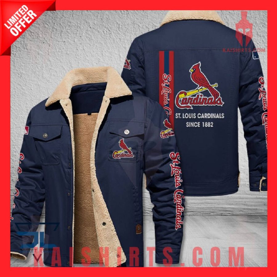 St Louis Cardinals MLB Shearling Jacket's Product Pictures - Kaishirts.com