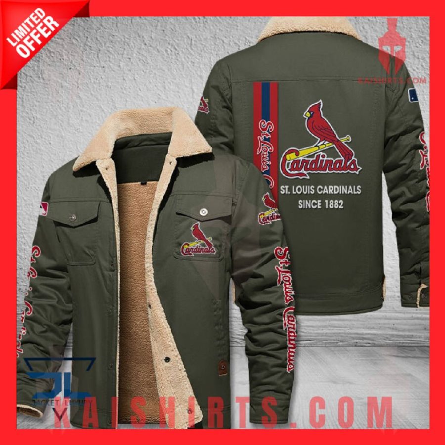 St Louis Cardinals MLB Shearling Jacket's Product Pictures - Kaishirts.com