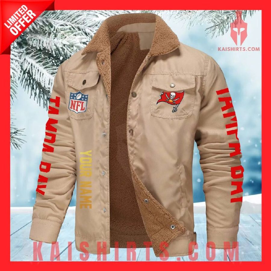 Tampa Bay Buccaneers NFL Fleece Leather Jacket's Product Pictures - Kaishirts.com