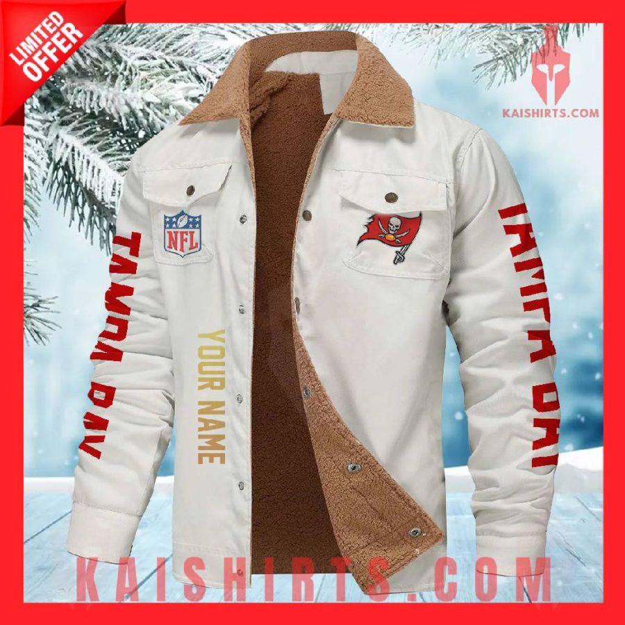 Tampa Bay Buccaneers NFL Fleece Leather Jacket's Product Pictures - Kaishirts.com