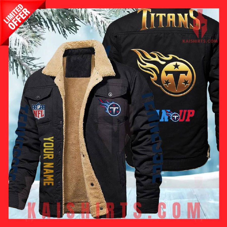 Tennessee Titans NFL Fleece Leather Jacket's Product Pictures - Kaishirts.com