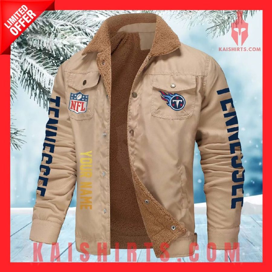 Tennessee Titans NFL Fleece Leather Jacket's Product Pictures - Kaishirts.com