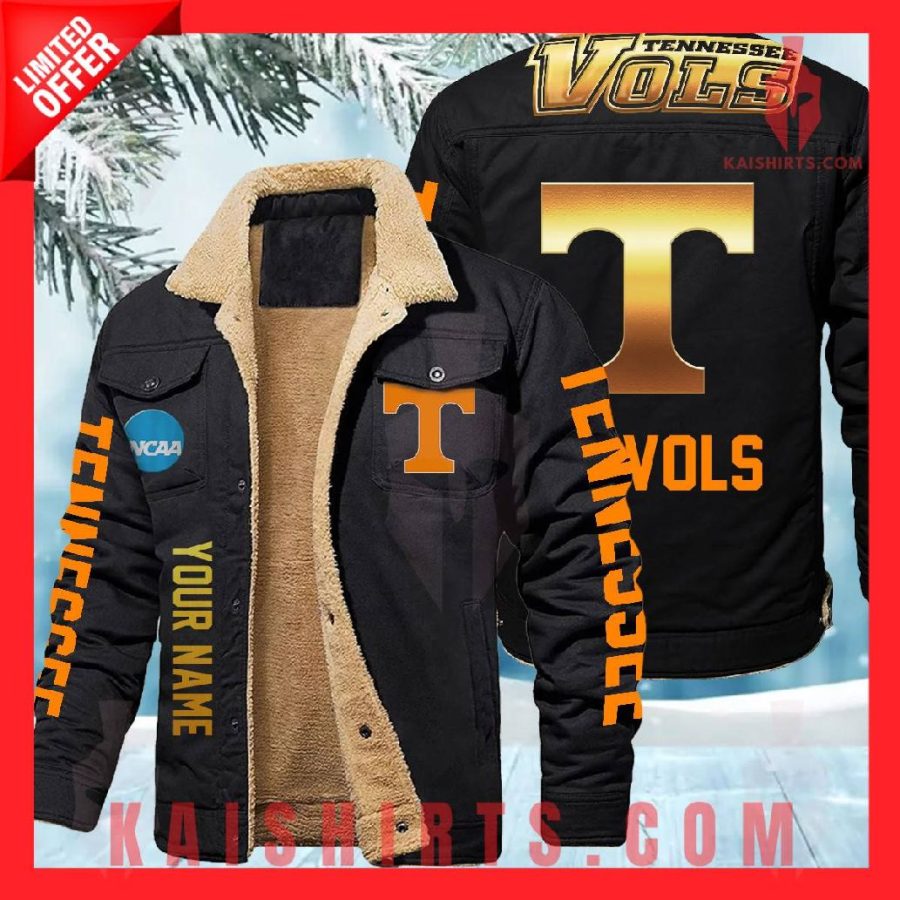 Tennessee Volunteers NCAA Fleece Leather Jacket's Product Pictures - Kaishirts.com