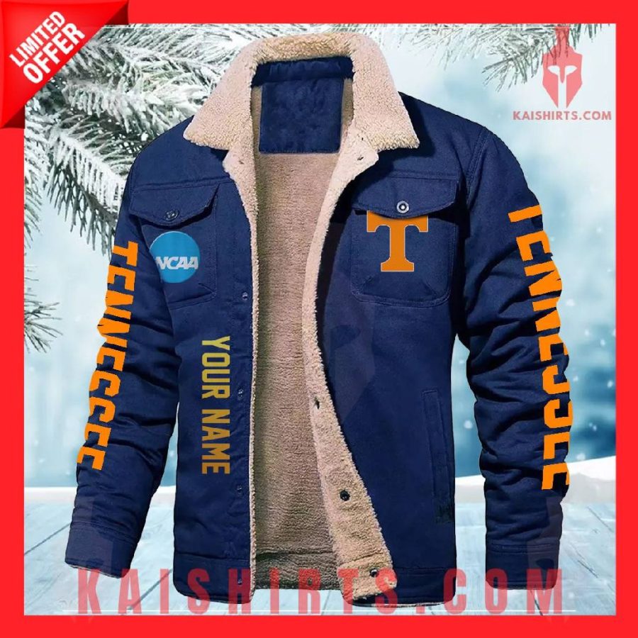 Tennessee Volunteers NCAA Fleece Leather Jacket's Product Pictures - Kaishirts.com