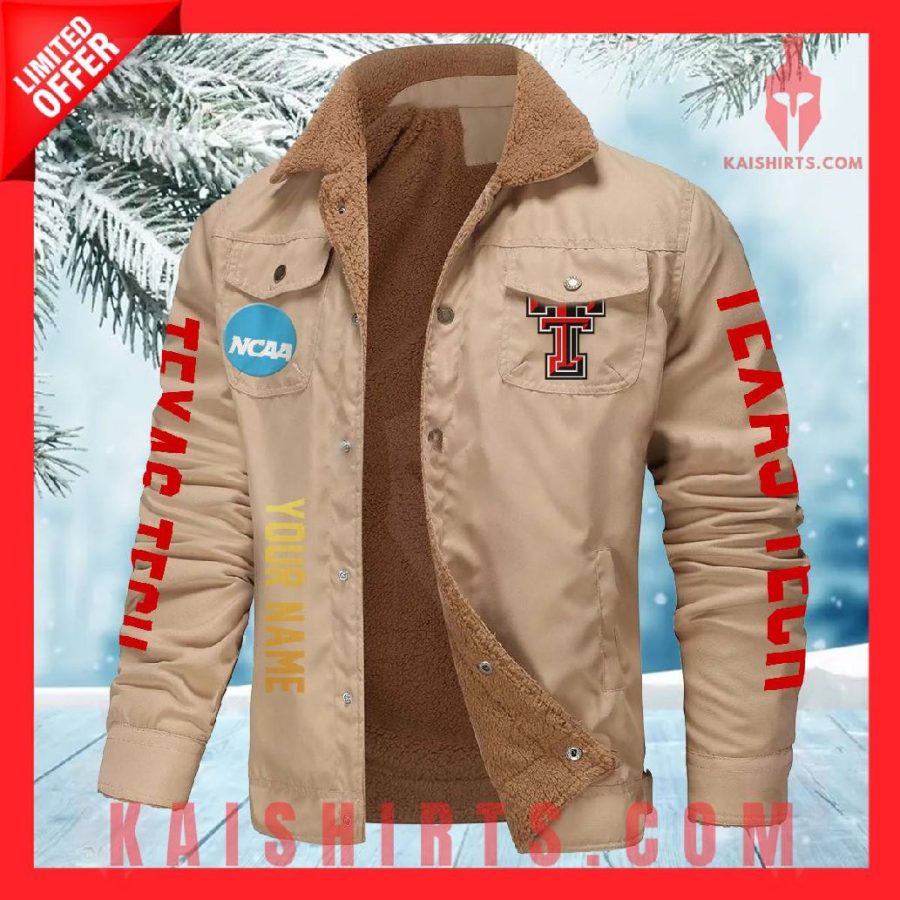 Texas Tech Red Raiders NCAA Fleece Leather Jacket's Product Pictures - Kaishirts.com