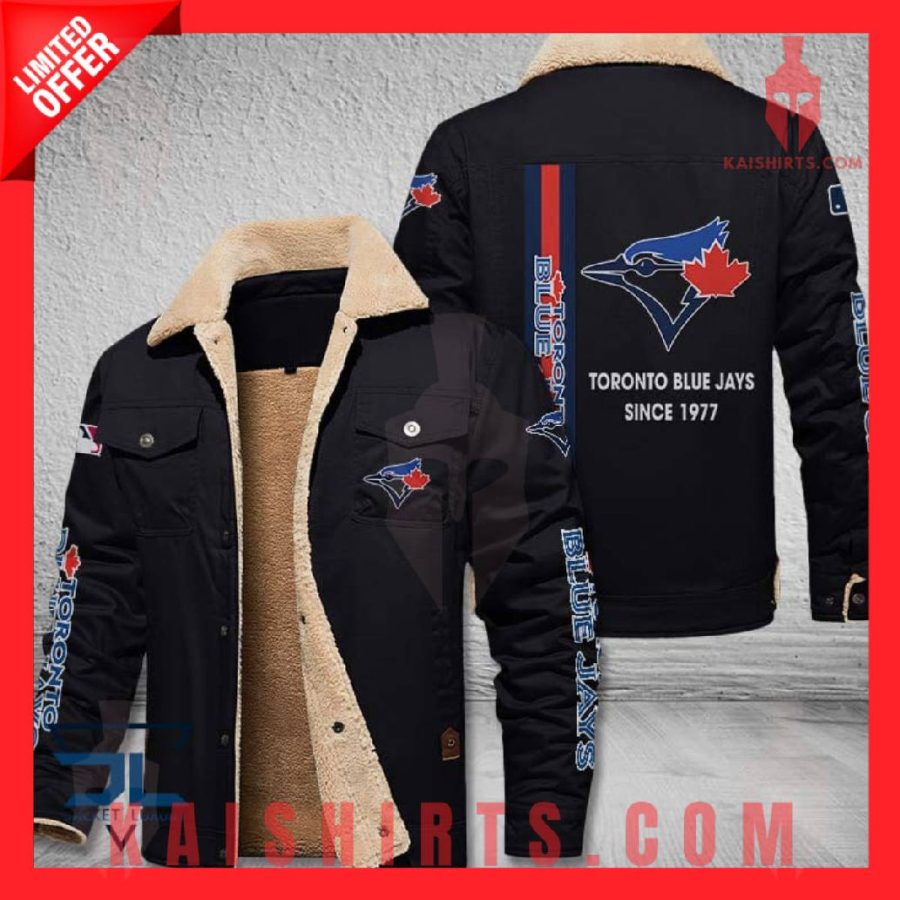 Toronto Blue Jays MLB Shearling Jacket's Product Pictures - Kaishirts.com