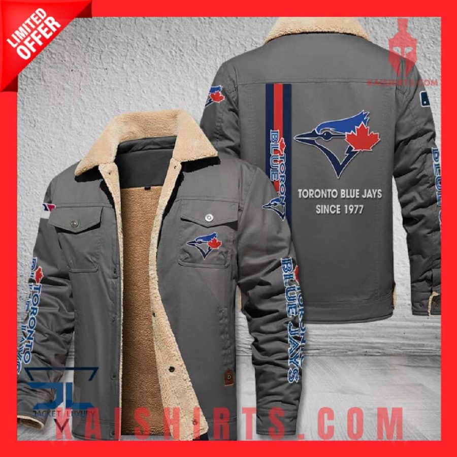 Toronto Blue Jays MLB Shearling Jacket's Product Pictures - Kaishirts.com