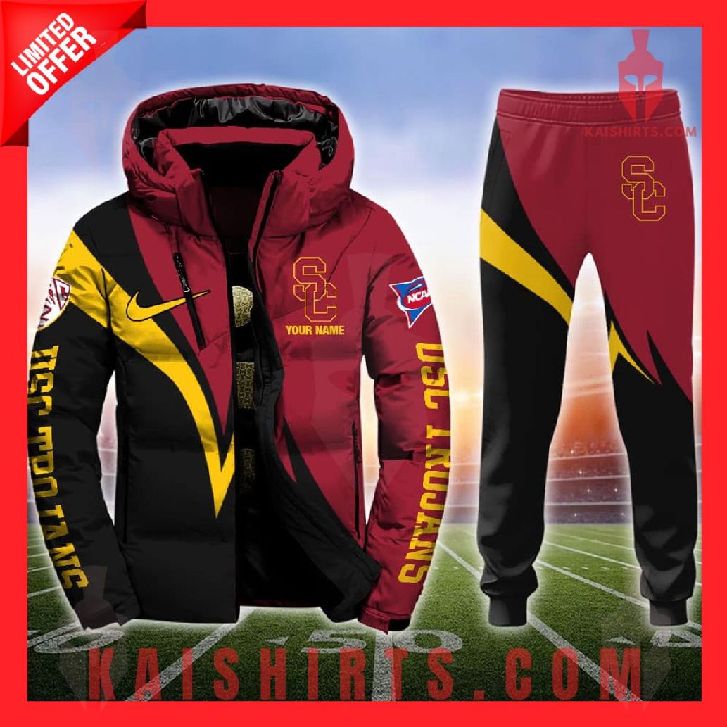 USC Trojans Personalized Puffer Jacket Set's Product Pictures - Kaishirts.com