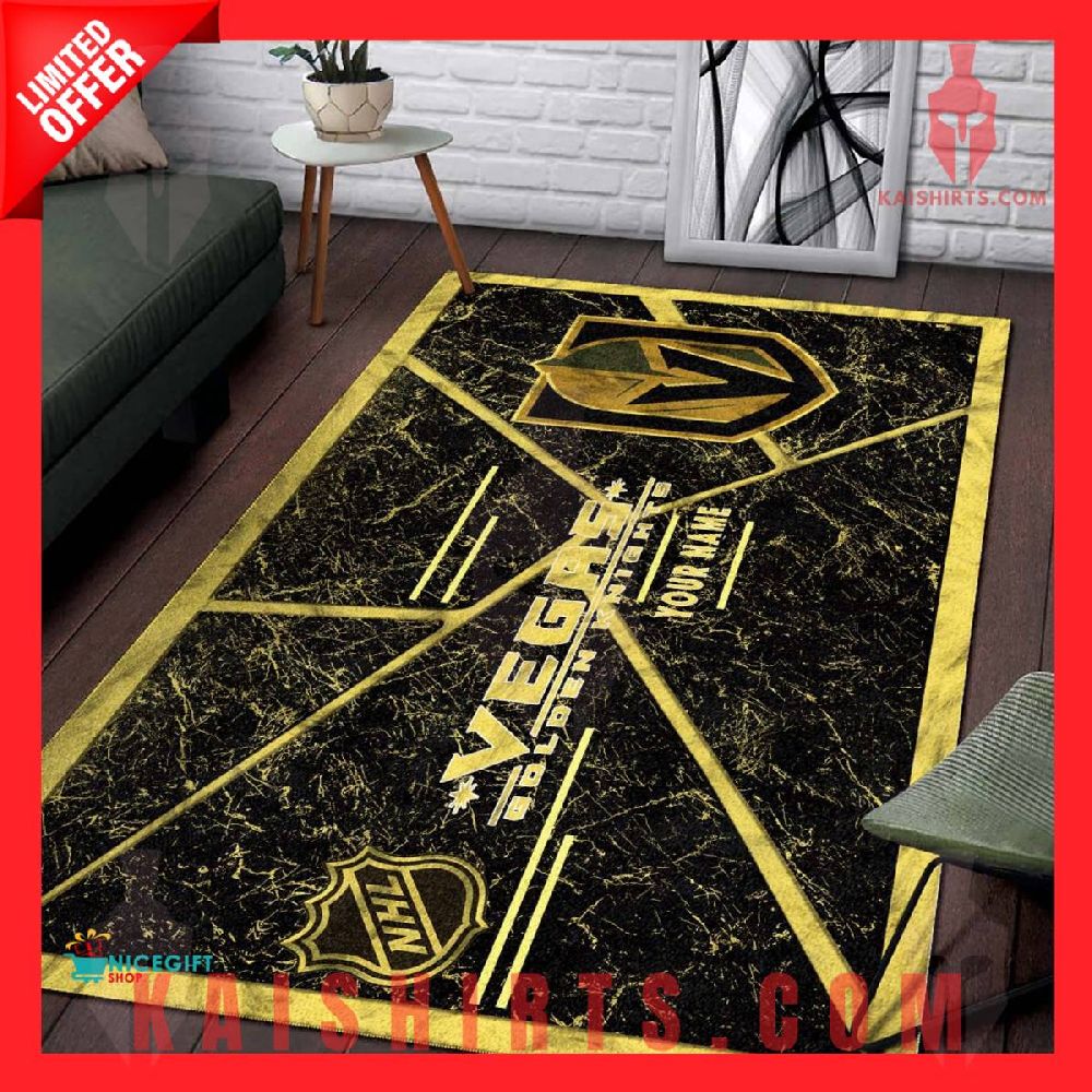 Vegas Golden Knights Gold Rug Carpet's Product Pictures - Kaishirts.com