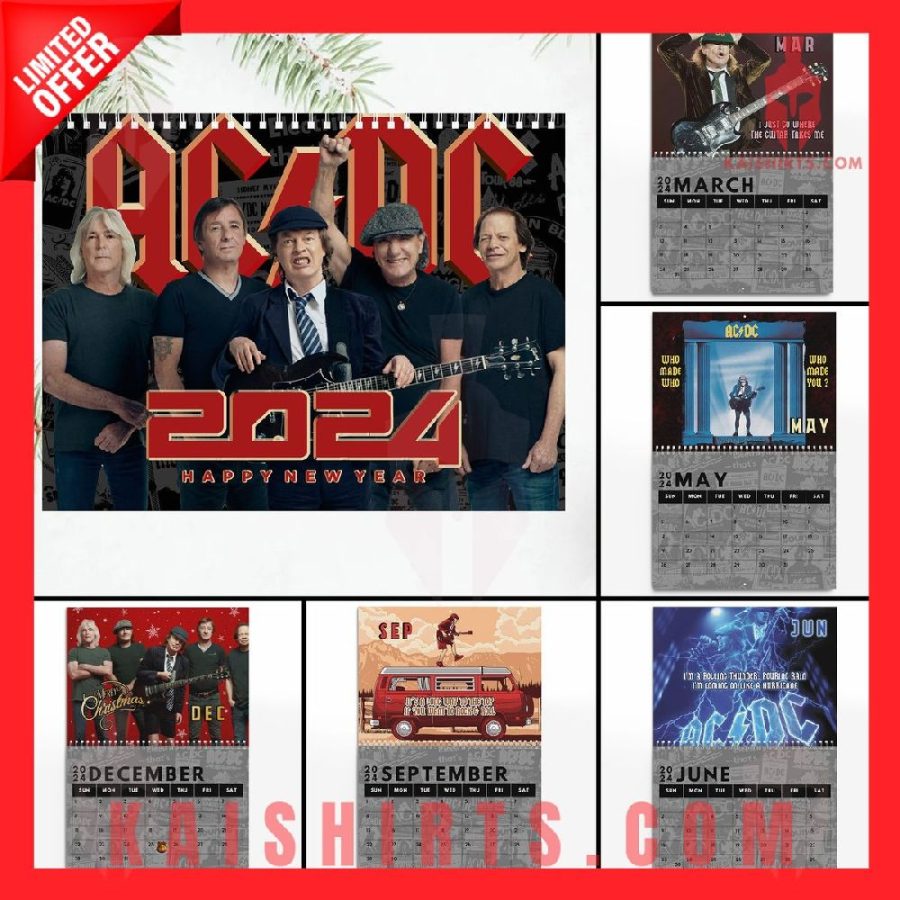 ACDC 2024 Wall Hanging Calendar's Product Pictures - Kaishirts.com