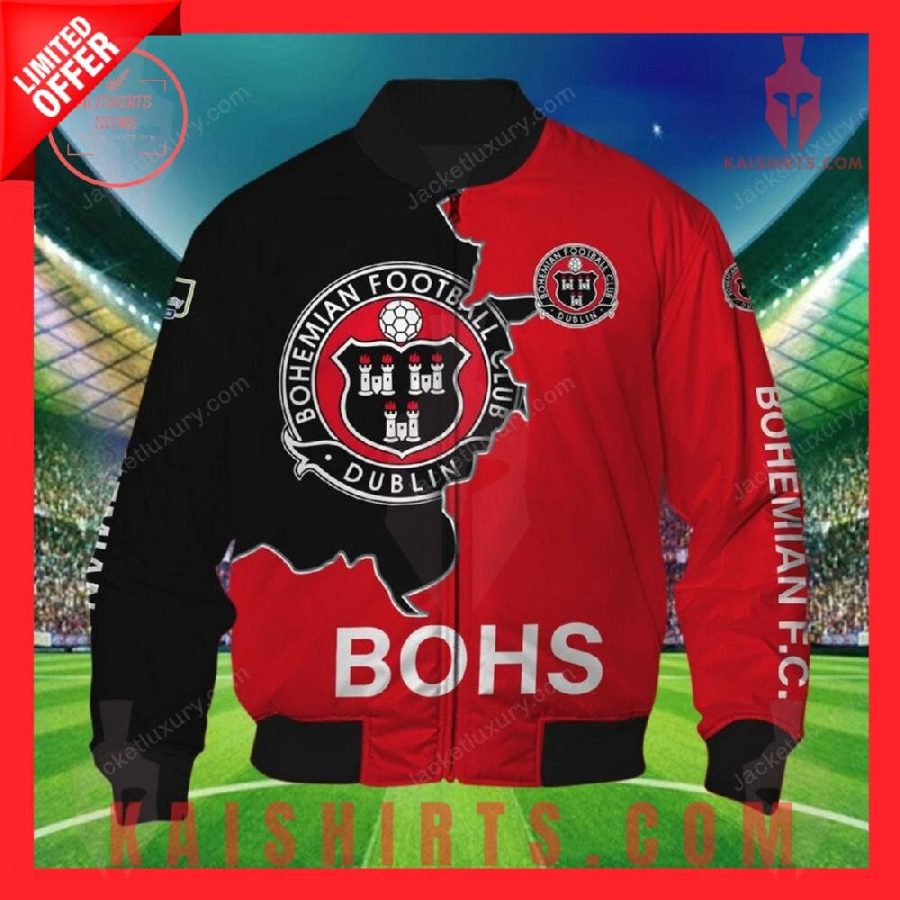 Bohemian FC Bomber Jacket's Product Pictures - Kaishirts.com